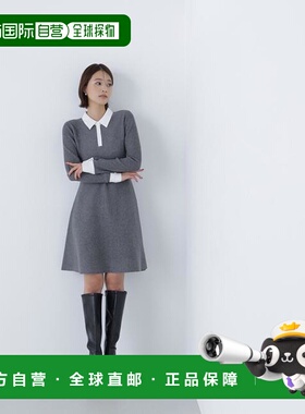 1h可退 日本直邮NATURAL BEAUTY BASIC 衬衫领迷你针织连衣裙