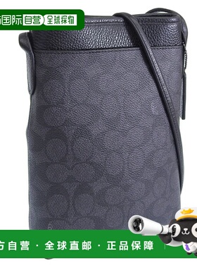 日本直邮Coach 包 男士单肩包 Outlet 涂层帆布皮革 黑色 CAH96QB