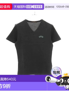 日本直邮中古LV路易威登男A级95新T-shirtT恤棉上衣黑色