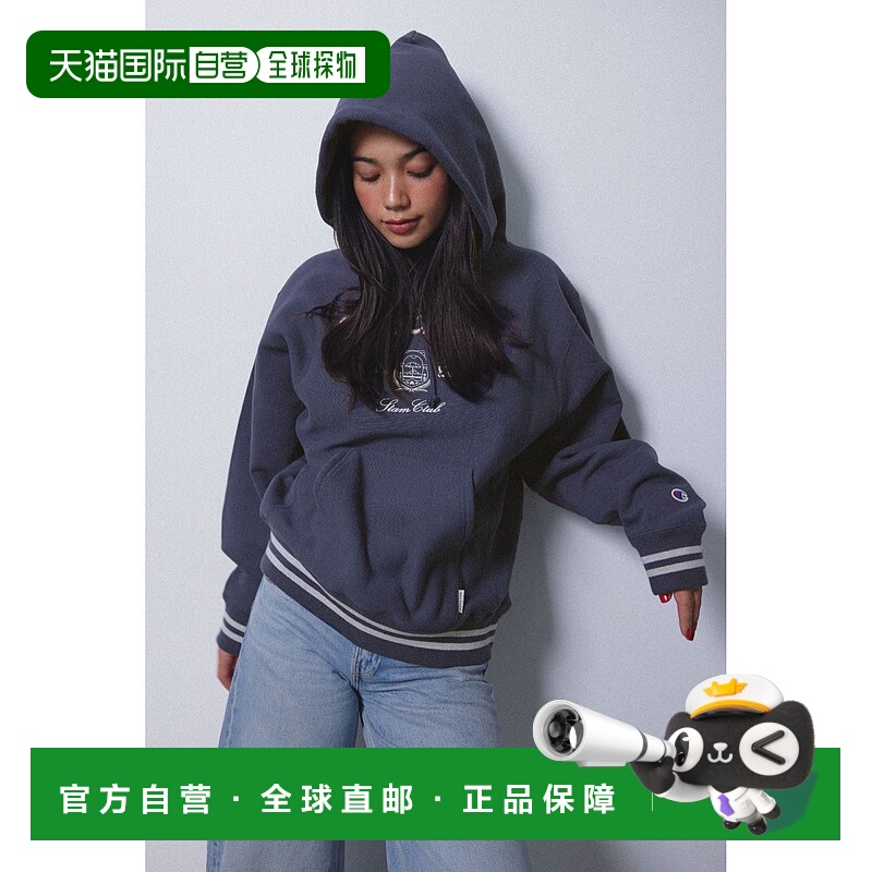 1h可退 日本直邮ALEXIA STAM 女士 舒适棉质联名圆领卫衣 袖口配