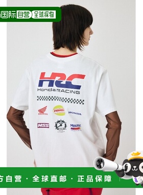 1h可退 日本直邮MOUSSY女士HONDA赛车印花T恤 010HSL010090高档正