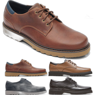 日本直邮Rockport 商务休闲鞋Northfield防水皮鞋蓝棕蓝棕ROCKPOR