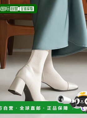 日本直邮RANDA 弹力粗跟针织靴 RA041BW12465 黑色