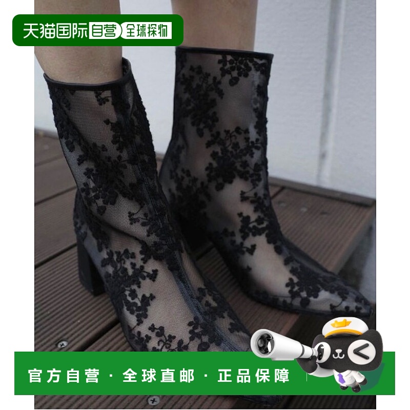1h可退 日本直邮AMERI 女士刺绣透视靴款 01411290800