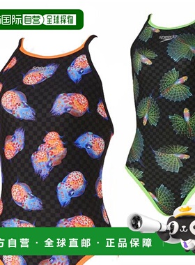 日本直邮Speedo 女士训练泳衣 Plankton TurnS 泳衣 STW02465 女