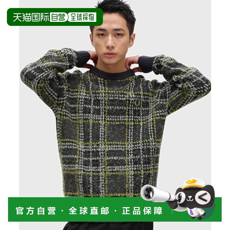 1h可退 日本直邮FRED PERRY 男女同款 全棉混纺 阿尔帕卡混纺圆领