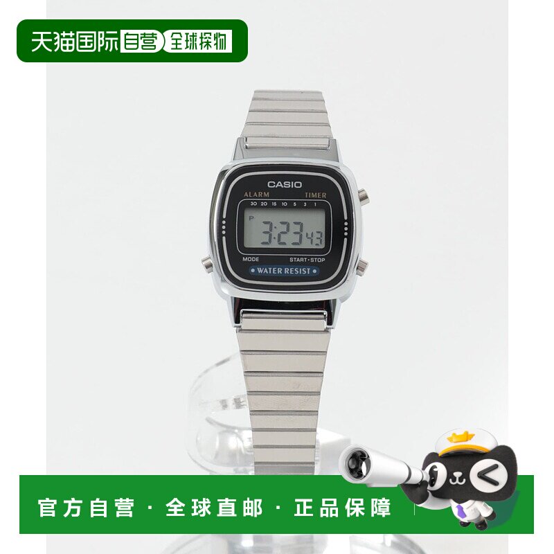 1h可退 日本直邮卡西欧 CASIO 女士金属方型数字腕表 DWA4LA670WA