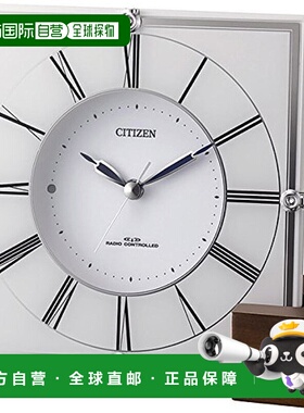 【日本直邮】Rhythm丽声 壁挂钟/座钟 木质底座 白色 4RY707-003