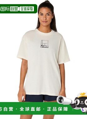 【日本直邮】亚瑟士 T恤衫 2042A384 100(奶油白)