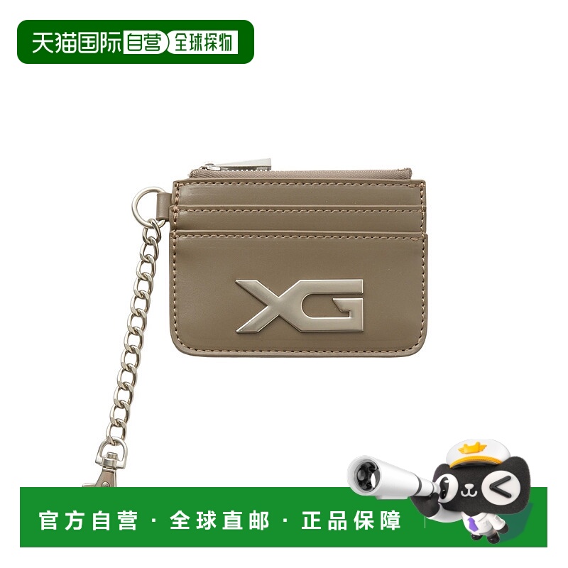 1h可退 日本直邮X-girl 男女同款 XG标志搭扣 仿皮卡包 105254054