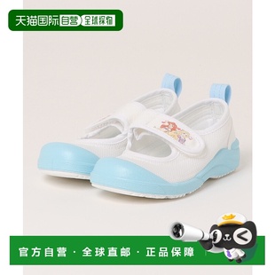 1h可退 日本直邮MoonStar 儿童迪士尼公主通风面带调节带帆布船鞋