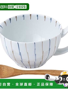 【日本直邮】Saikaitoki西海陶器 波佐见烧 纳豆碗附勺子 72818