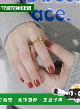 1h可退 日本直邮SMELLY 女士 舒适波浪设计 环绕式金属戒指 SMA62