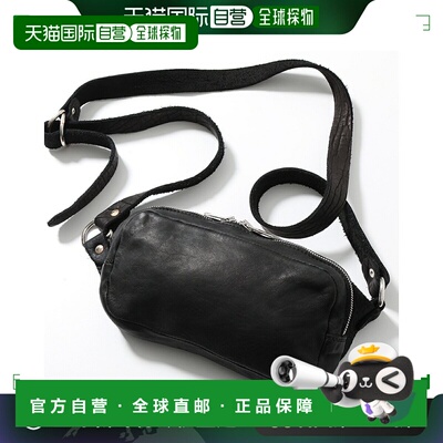 GUIDI 单肩包软马 BV04 男士皮革斜挎包腰包包 BLKT