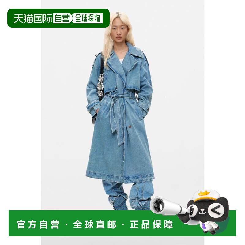日本直邮Desigual 长款牛仔外套 蓝色风衣