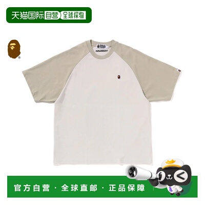 日本直邮A BATHING APE ONE POINT RELAXED FIT RAGLAN TEE 一点T
