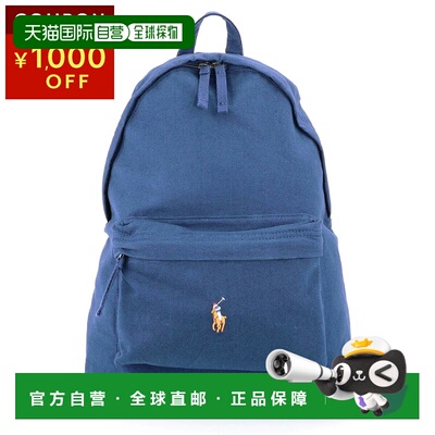 日本直邮RALPH LAUREN 拉夫劳伦POLO双肩包 棉质 中性 深蓝色