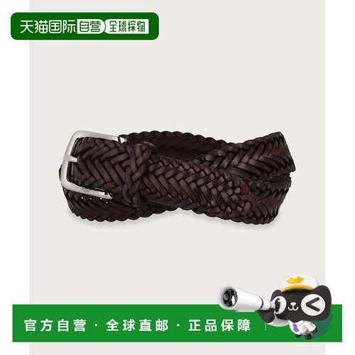日本直邮Polo Ralph Lauren 男女同款 真牛革 3cm 编织网纹皮带 2