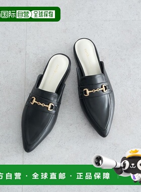 日本直邮earth music&ecology 女士 简约尖头平底穆勒鞋 01001361