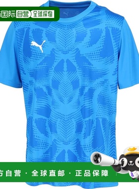 日本直邮Puma Team Multimate 图案比赛衬衫（电光蓝-Puma 白色）