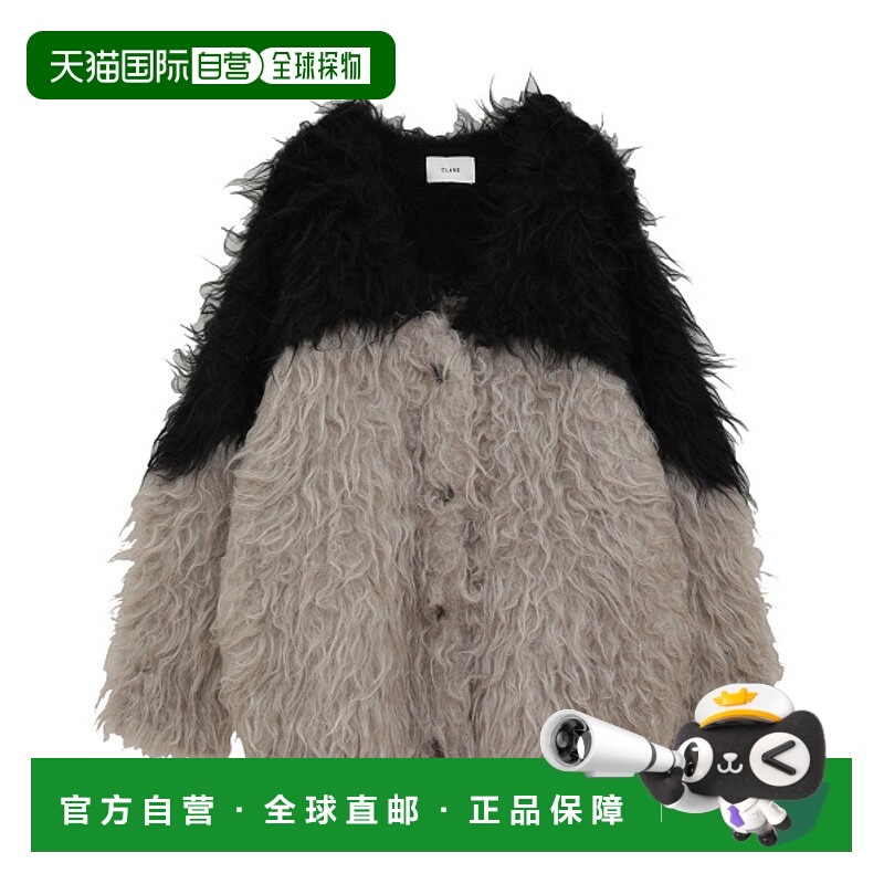 1h可退 日本直邮CLANE 女士双色长毛开衫毛衣 191062152