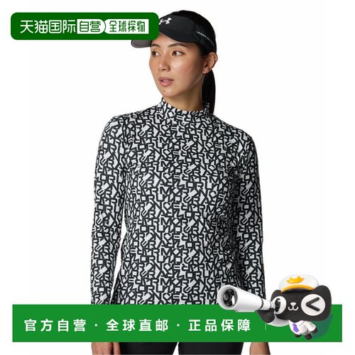 日本直邮Under Armour 针织印花长袖立领宽松安德玛 T恤 女款
