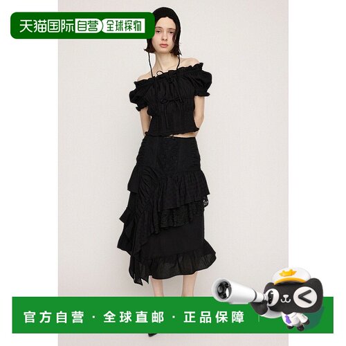 日本直邮SLY COTTON LACED DESIGN WRAP裙子半身裙a字裙