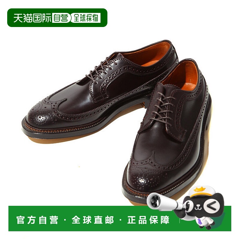 1h可退 日本直邮ALDEN 男士LONG WINGTIP双层皮底皮鞋 975