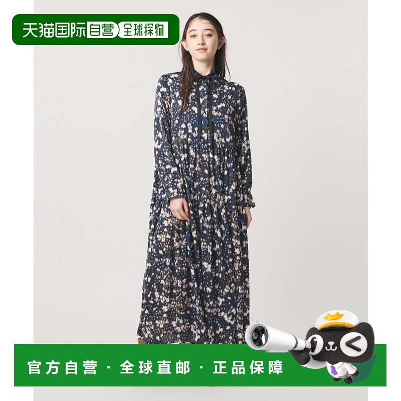 日本直邮缎面花卉印花蝴蝶结连衣裙 可机洗 其他7