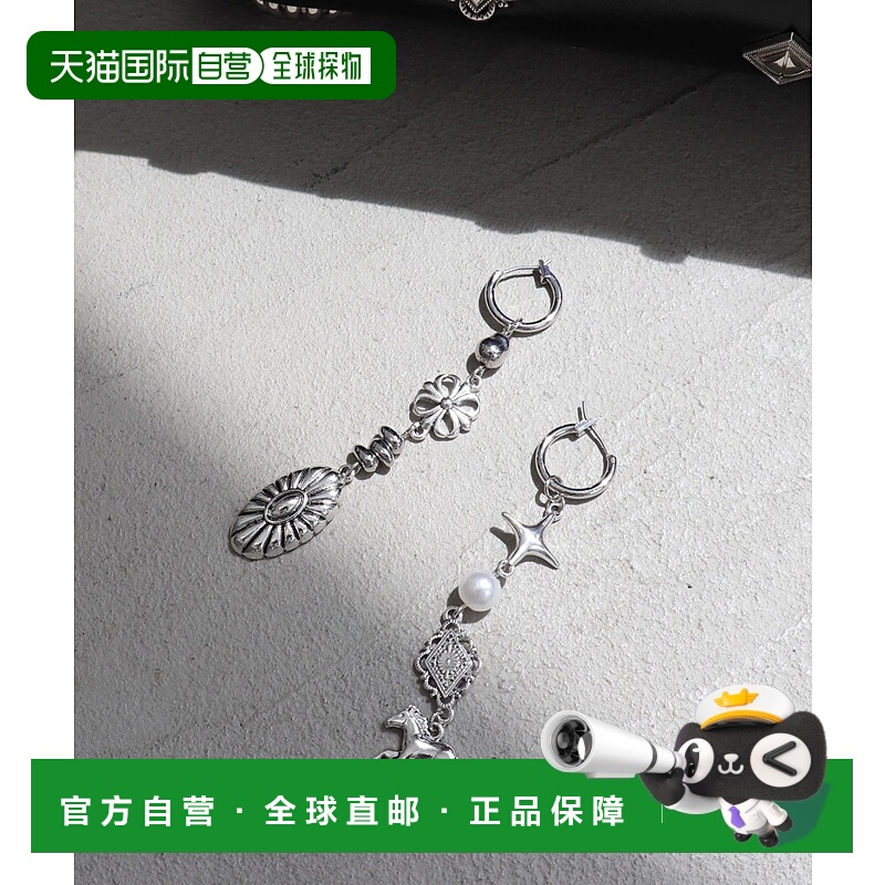 1h可退 日本直邮Three Four Time 女士 不对称金属拼接耳钉 85780