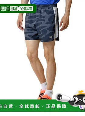 日本直邮 New Balance 男士Accelerate印花5英寸带内衬短裤 MS232