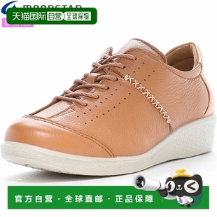 SP2401浅棕色带内部拉链天然 SPORTH 日本直邮MOONSTAR 女士舒适鞋