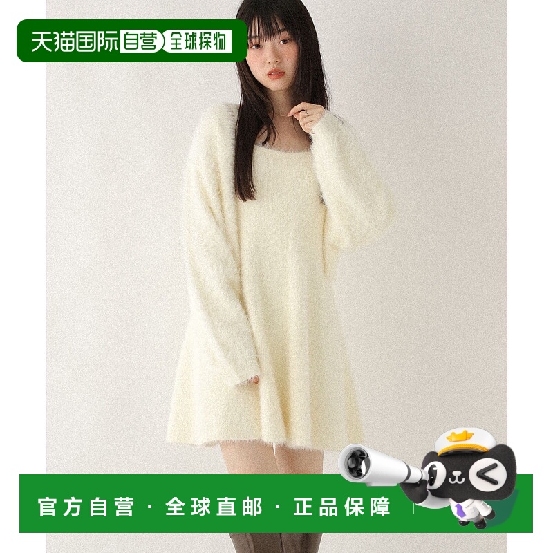 1h可退 日本直邮Heather 女装 佩普勒姆 蓬松针织 连衣裙两件套 6