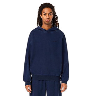 日潮跑腿Oakley欧克利 男款靛蓝侧拉链连帽卫衣 靛蓝 M潮牌正品