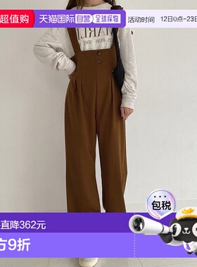 日本直邮JUNOAH 塔克工装背心 JU5602EW04837背带裤