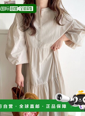 日本直邮Classical Elf 全棉蝴蝶结装饰连衣裙 C04519EW06864 连