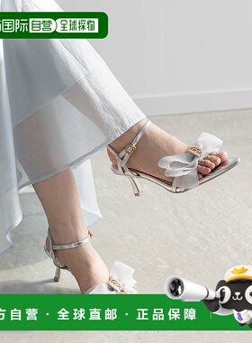 1h可退 日本直邮RANDA 女士金属感蝴蝶结尖头凉鞋 DS35152单鞋