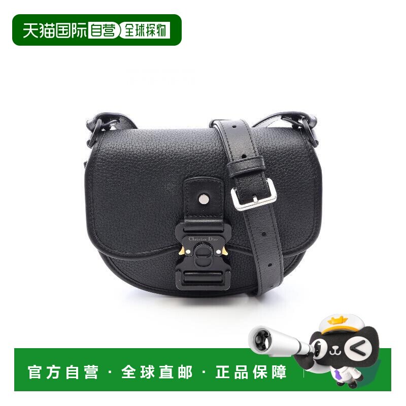 日本直邮中古二奢Dior迪奥女包A级95新黑色牛皮单肩包斜挎包图片