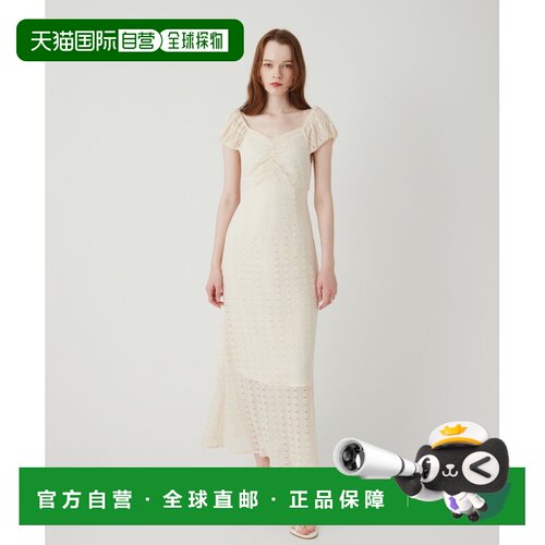 日本直邮DEICY 女装 桑蚕丝混纺蕾丝长款连衣裙 【付后1h可退】