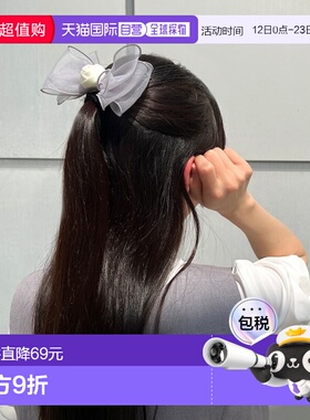 1h可退 日本直邮F i.n.t 女士玫瑰花朵透视蝴蝶结发夹 53QB17a002