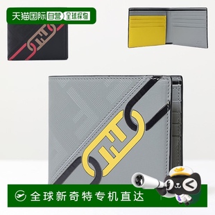 双折钱包双折钱包折叠钱包无零钱包小巧FF 日本直邮FENDI 标志皮7