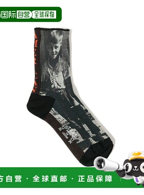 1h可退 日本直邮ROSTER SOX 女士 黑白照片印花袜 大胆设计 美国
