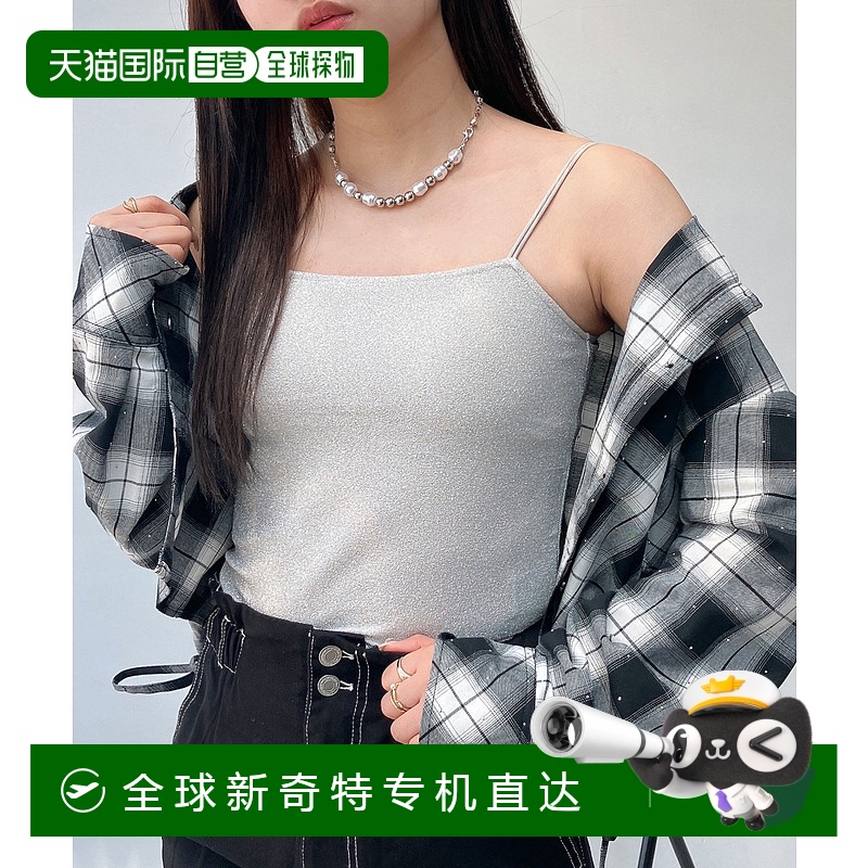 1h可退 日本直邮AS KNOW AS plus 女士珍珠肩带亮片装饰内衣式背