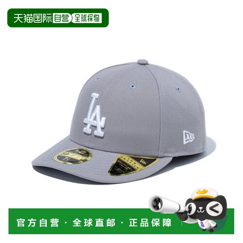 日本直邮New Era LP 59FIFTY 帽子洛杉矶道奇队灰色 x 白色 14524
