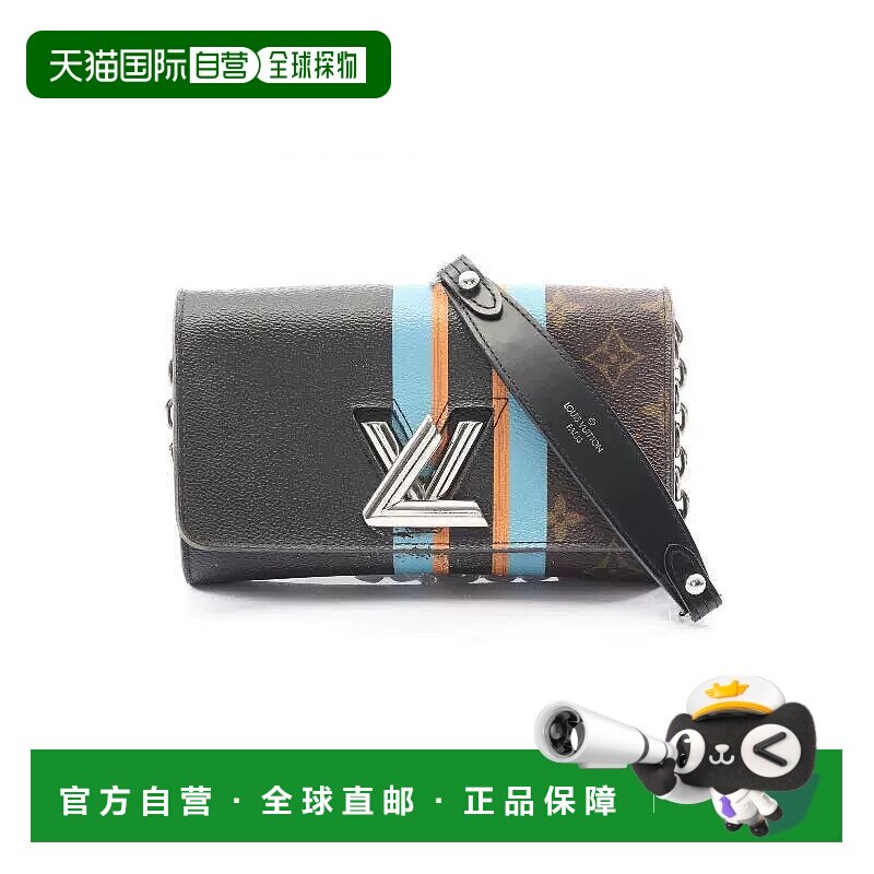 1h可退 日本直邮中古LV路易威登女包B级9新Twist MM牛皮斜挎包棕