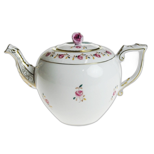 日本直邮HEREND 赫伦德 RGS 玫瑰花园 茶壶 0.8L 606陶瓷银色