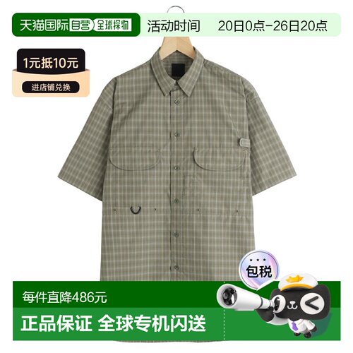 日本直邮DAIWA PIER39：短袖夏季格子图案科技钓鱼衬衫 / ：BE-70