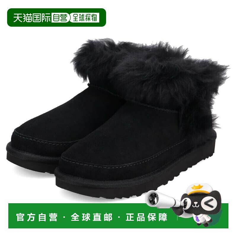 日本直邮W CLASSIC ULTRA MINI CHALET 女士短款羊皮靴 黑色 1173图片