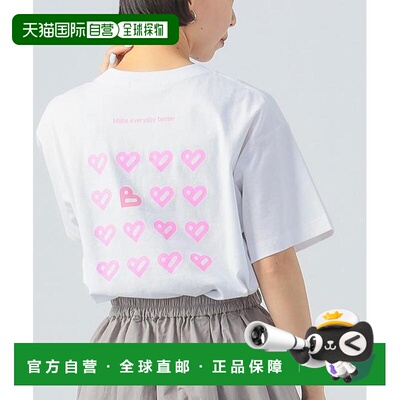 日本直邮BEAMS HEART B-HEART标志背部印花T恤（S~L）