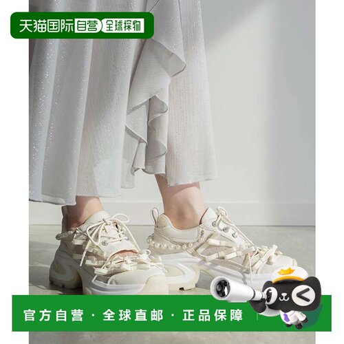 日本直邮RANDA 2WAY迷你丝带纱质运动鞋 RA041BW016027厚底